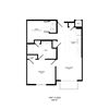 1S ANSI Floor Plan 1S ANSI Floor Plan 849 Sq.Ft. at Alta Grand Crossing, Grand Prairie, Texas